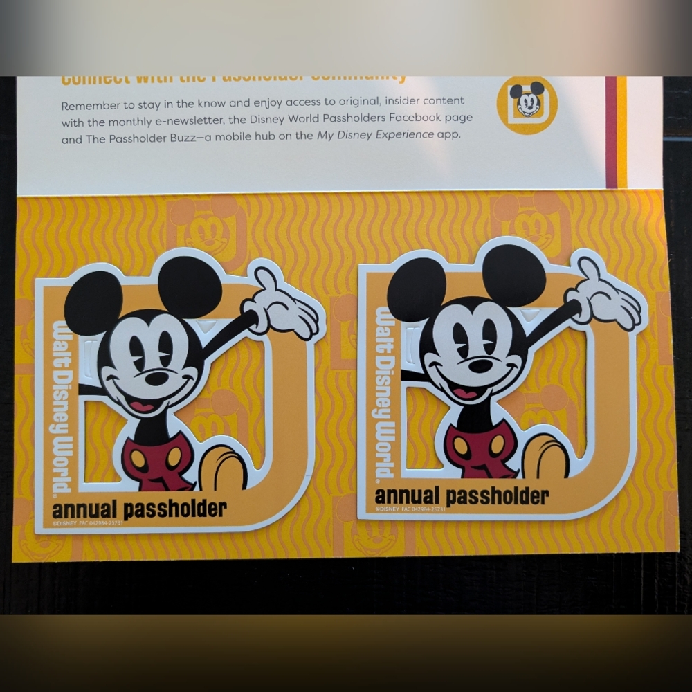 Walt Disney World Annual Passholder Card